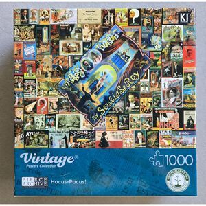 KI Hocus Pocus Vintage Posters Collection 1000 pc Art Sorcerer Complete Magic
